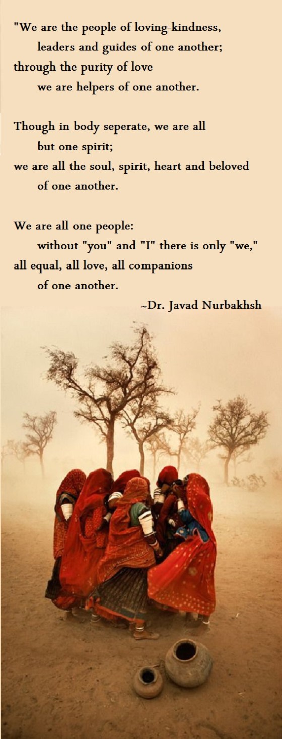 The People of Loving-Kindness excerpt from Divan-e Nurbakhsh Poems of a Sufi Master Dr. Javad Nurbakhsh